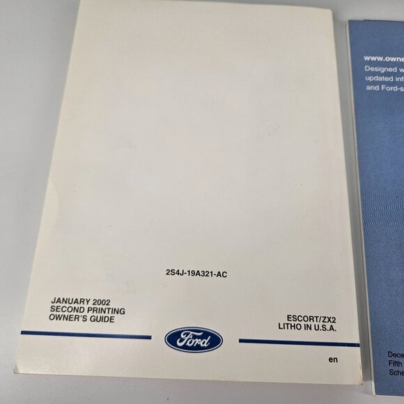Ford 2003 Escort ZX2 Car Auto Owner Manual User Guide Maintenance Extras Case - Picture 4 of 11